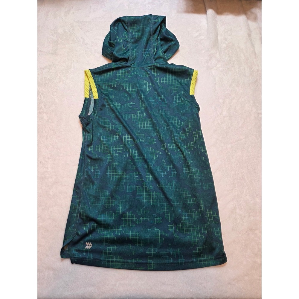 278 All in Motion Boys Sleeveless Performance Hoodie Green Camo Size M 8/10...